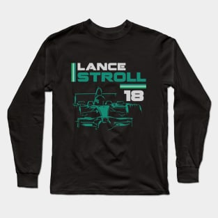 Lance Stroll 18 Formula 1 Racing Driver Long Sleeve T-Shirt